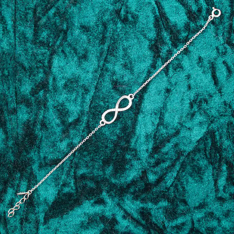 دستبند نقره زنانه آمیتیس مدل بی نهایت AMT-D036