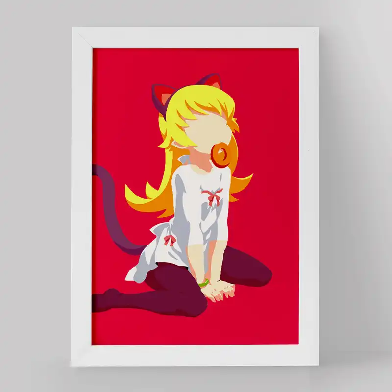 تابلو خندالو مدل شینوبو اوشینو انیمه مونوگاتاری کد 16202