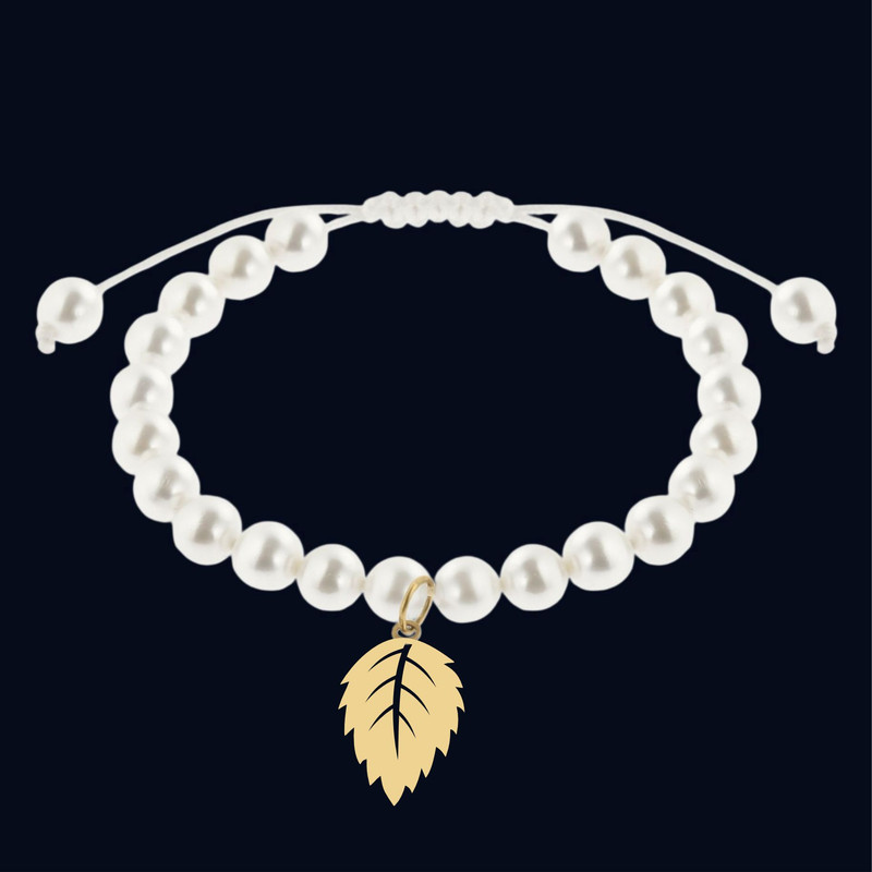 دستبند طلا 18 عیار زنانه لیردا مدل برگ 10121