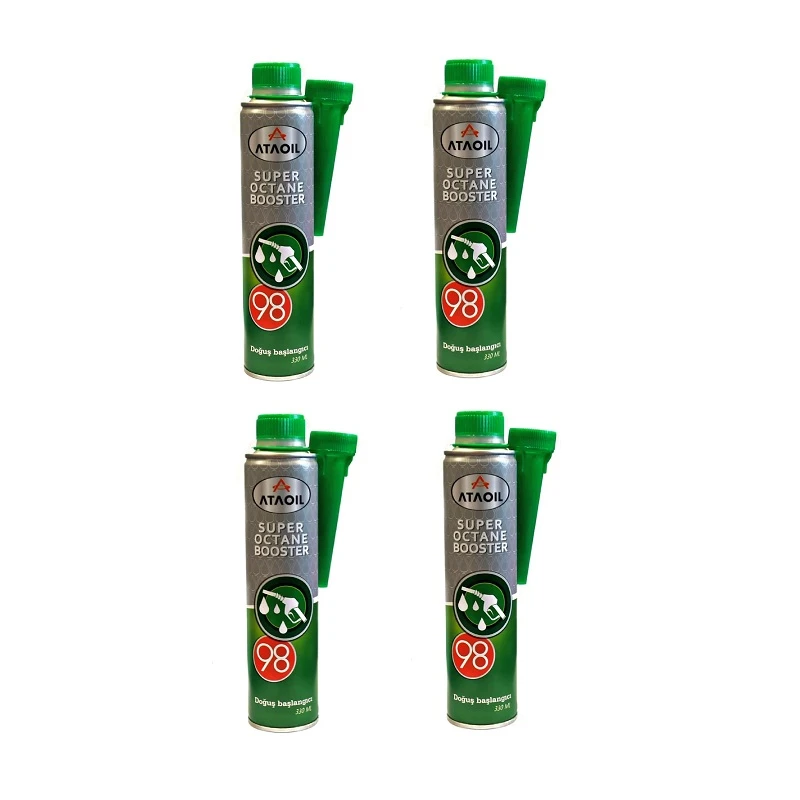 مکمل سوخت خودرو بنزینی آتا اویل مدل 98 سوپر متال حجم 330 میلی لیتر بسته 4 عددی