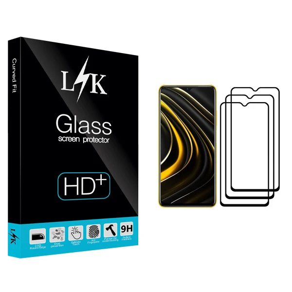 محافظ صفحه نمایش ال کی مدل +HD مناسب برای گوشی موبایل شیائومی Poco M3 بسته سه عددی