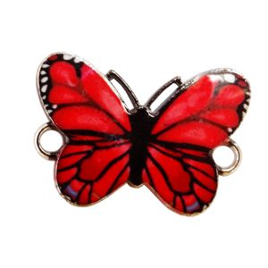 آویز دستبند زنانه مدل پروانه رنگین کمان کد AD 651