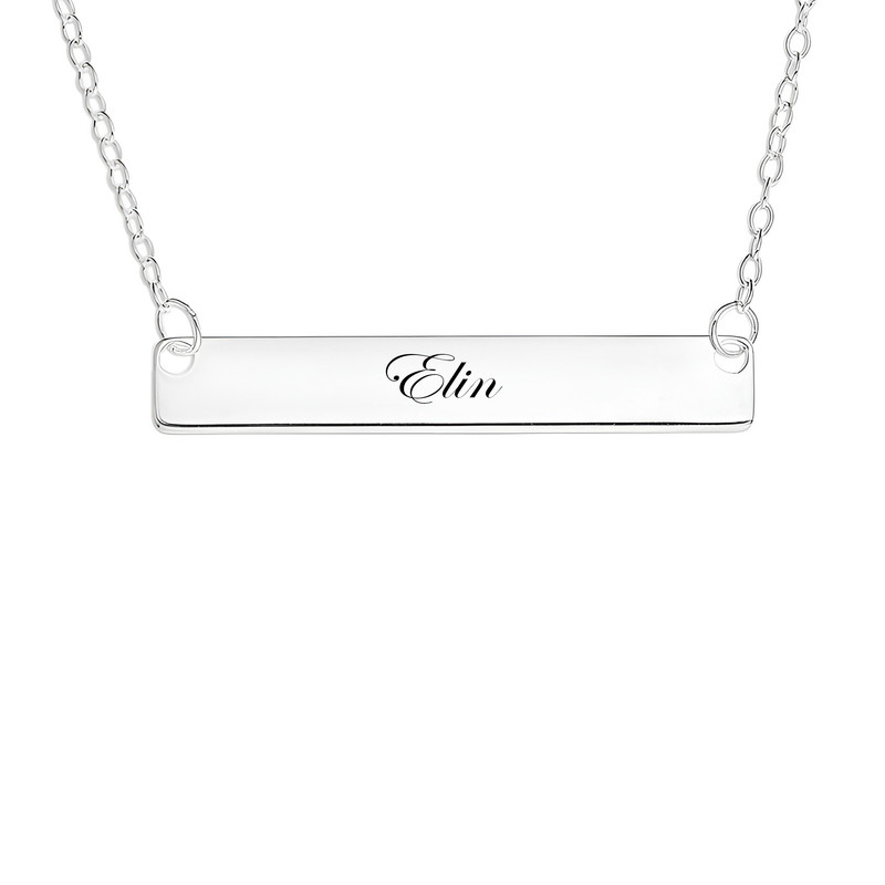 گردنبند نقره زنانه لیردا مدل اسم MST elin