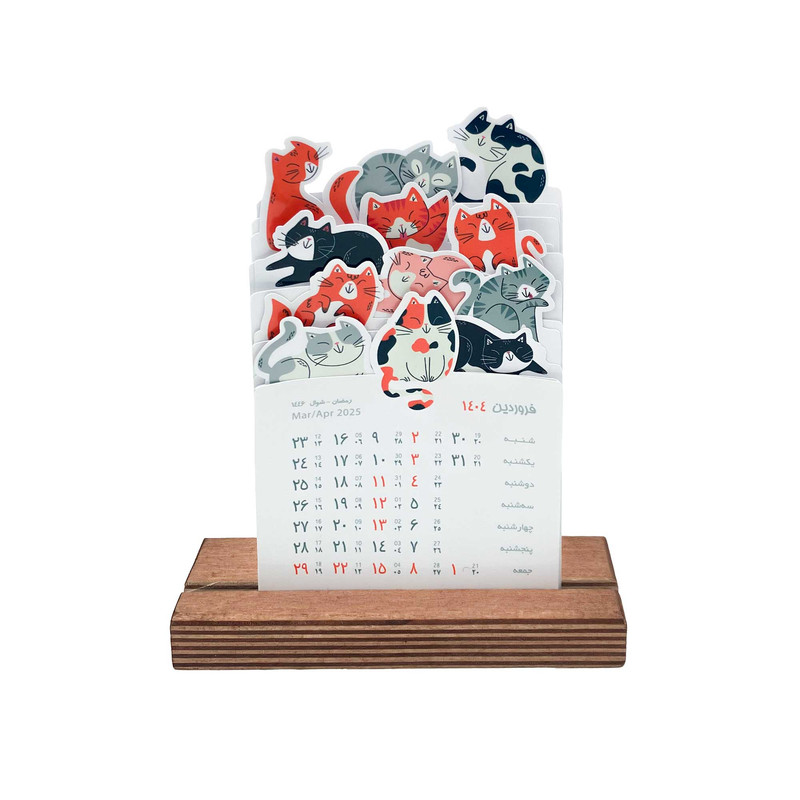 تقویم رومیزی سال ۱۴۰۴ مدل گربه