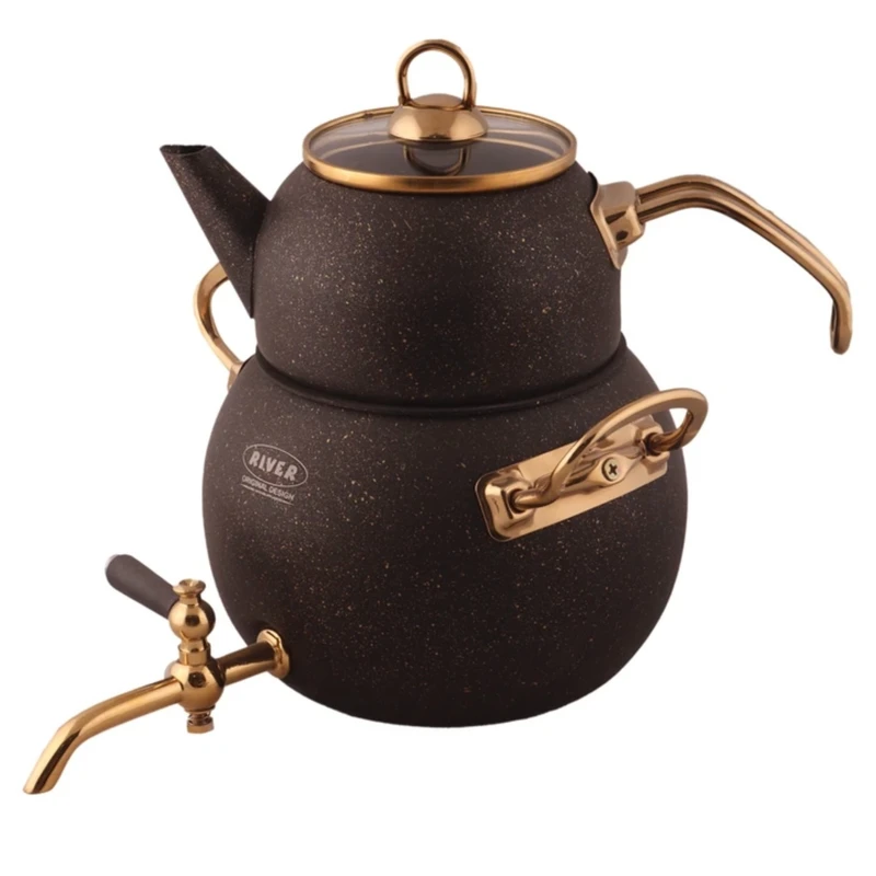 ست کتری و قوری ریور طرح ترک کد RM8562 گنجایش کتری 3.2 لیتر گنجایش قوری 1.4 لیتر