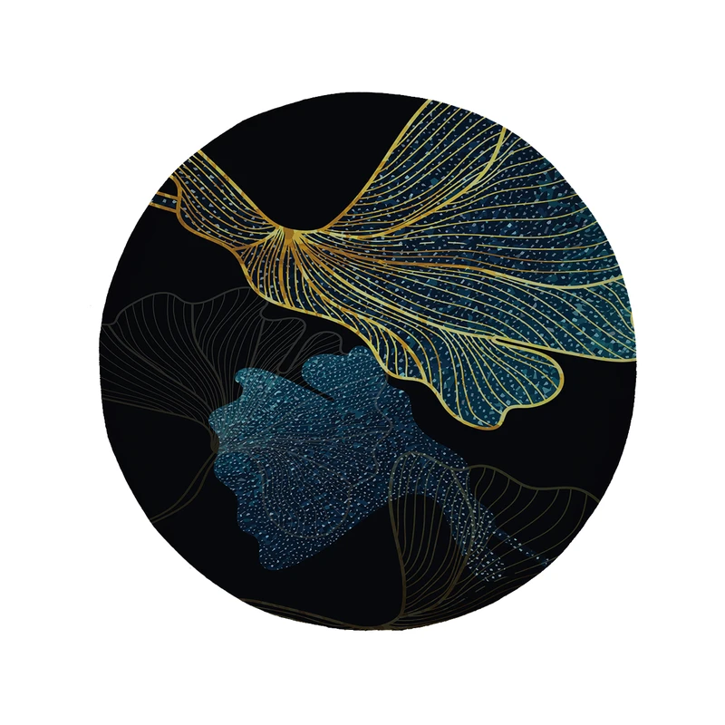 پادری مدل دایره طرح برگ کد 8976 سایز 90 × 90 سانتی متر 