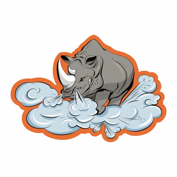 برچسب بدنه خودرو طرح کرگدن rhino کد 172