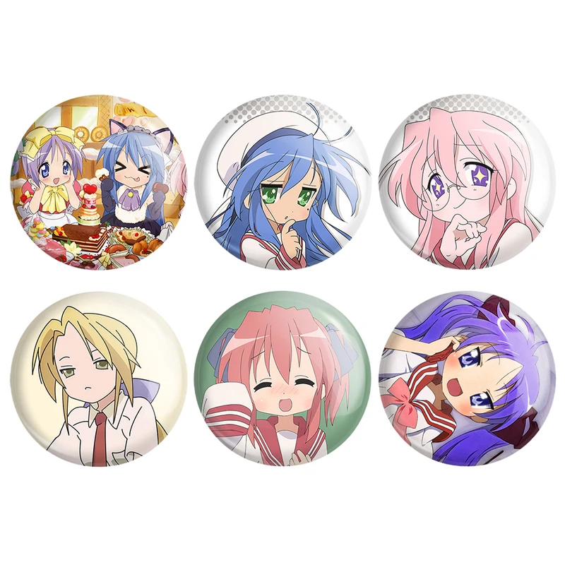 مگنت خندالو طرح انیمه ستاره خوش شانس Lucky Star کد 1469B مجموعه 6 عددی