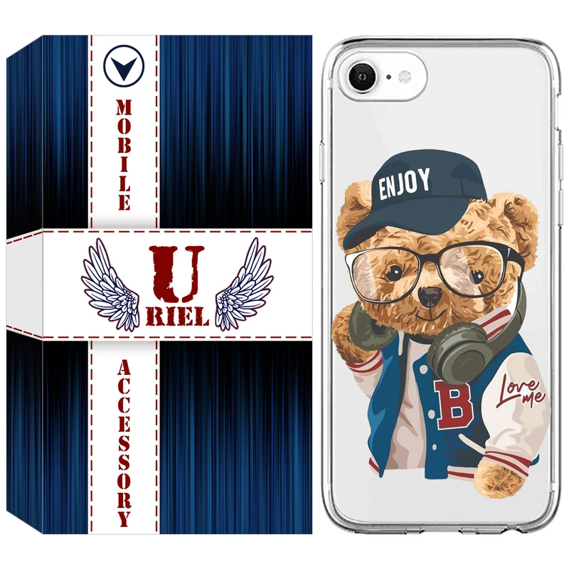 کاور یوریل مدل Clear کد 35 طرح تدی مناسب برای گوشی موبایل اپل iPhone 7 / iPhone 8 / SE 2020 / SE 2022