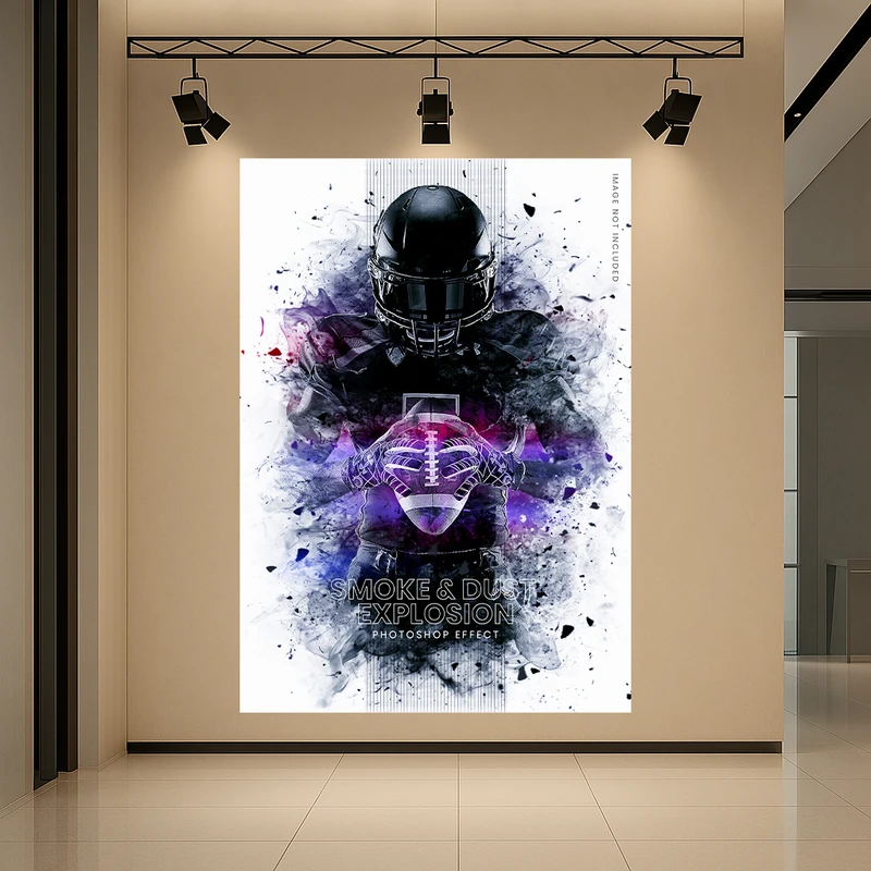 پوستر پارچه ای طرح مخمل ورزشی مدل بازیکن فوتبال کد AR3059340