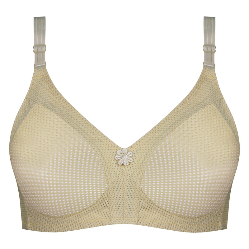 سوتین زنانه پانیذ مدل بدون فنر تابستانی 66307 رنگ کرم