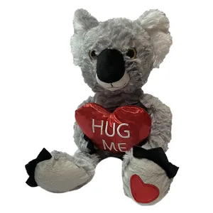 عروسک طرح کوآلا مدل Love Heart Koala کد SZ11/882 ارتفاع 41 سانتی‌متر