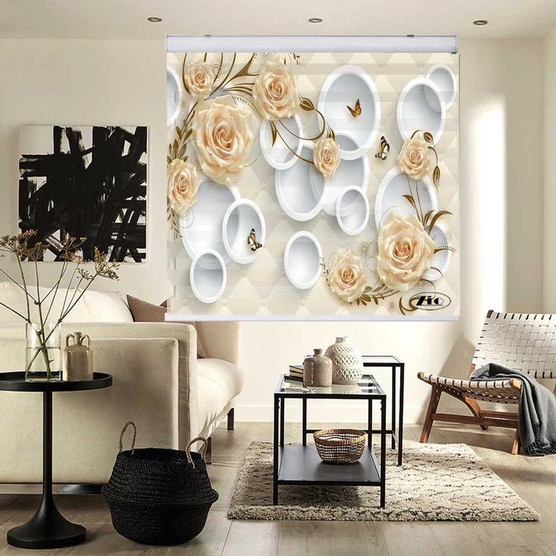 پرده زبرا زیو کد 3D1127 سایز 150x150 سانتی متر