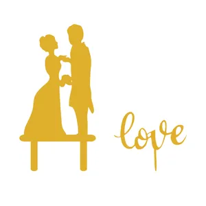 تاپر کیک هانستو مدل Wedding کد TP095 مجموعه 2 عددی