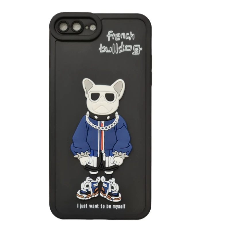کاور مدل سیلیکونی طرح بولداگ کد 778 مناسب برای گوشی موبایل اپل iPhone 7 Plus / 8 Plus