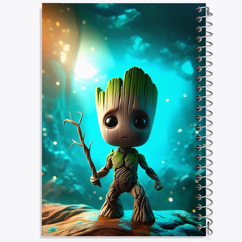 دفتر مشق 100 برگ خندالو طرح گروت‌ (Groot) کد F6230