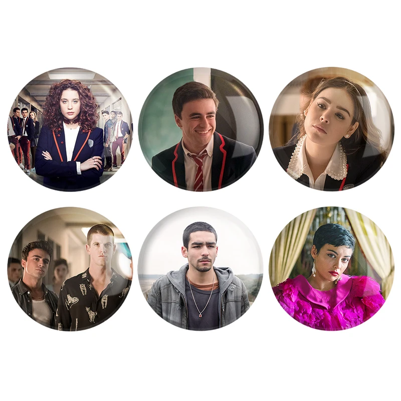 مگنت خندالو طرح سریال نخبه Elite کد 1672A مجموعه 6 عددی