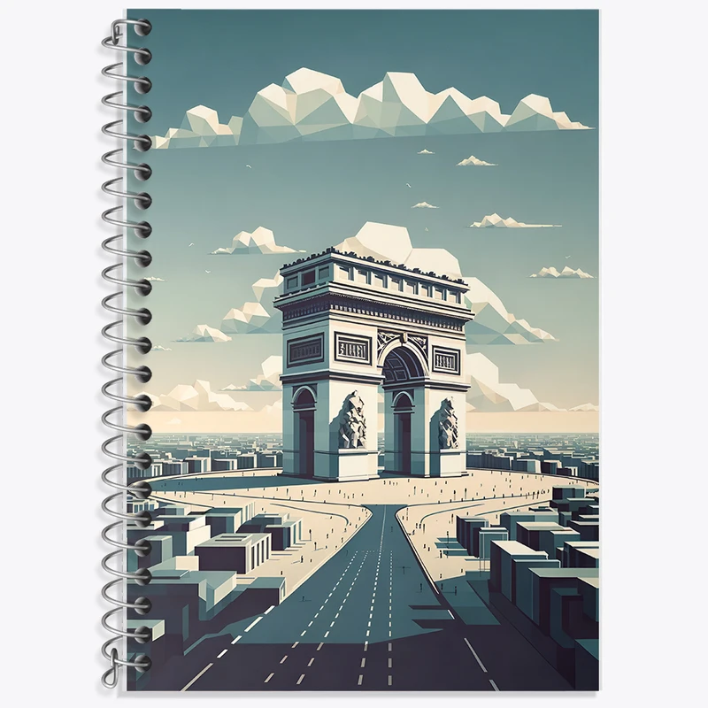 دفتر نت موسیقی 50 برگ خندالو طرح طاق پیروزی (Arc de Triomphe) کد F6365