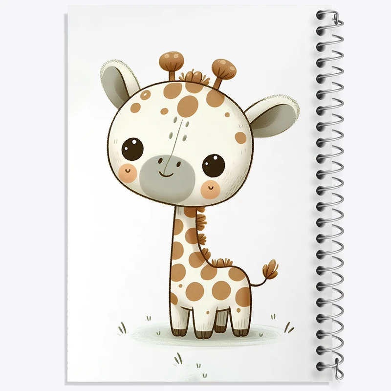 دفتر شطرنجی 50 برگ خندالو طرح زرافه کیوت کد N3121