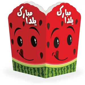 ظرف پاپ کورن مدل یلدا بسته 6 عددی