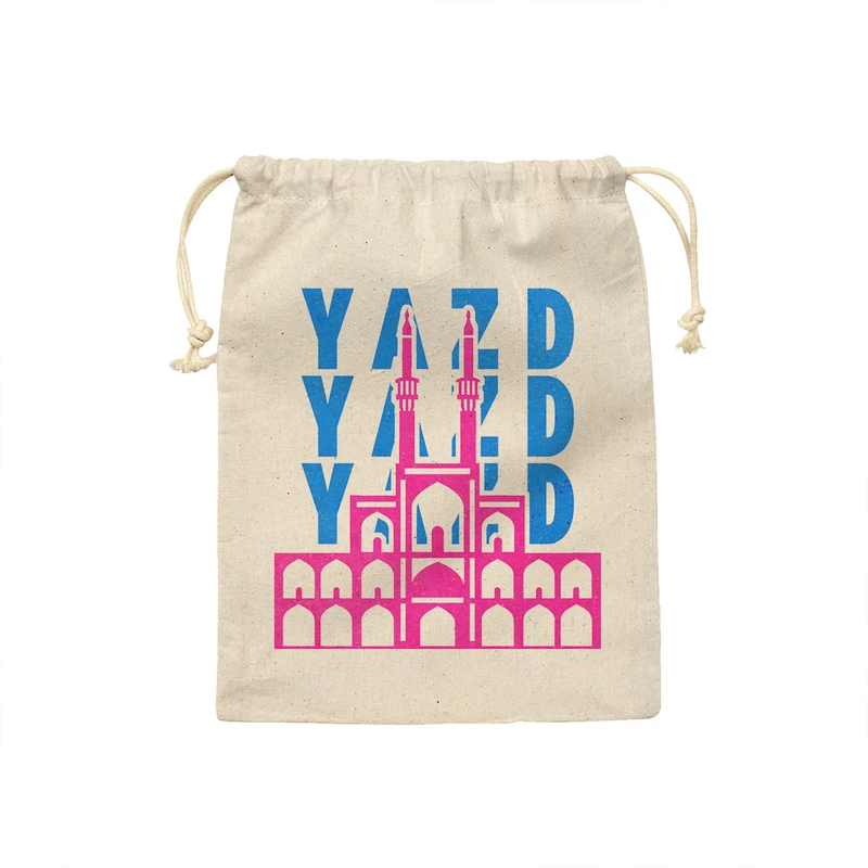 کیسه نان و سبزی ترمه طراحان ایده مدل نماد مسجد امیرچخماق یزد کد map0134 - M سایز 23x33 سانتی متر