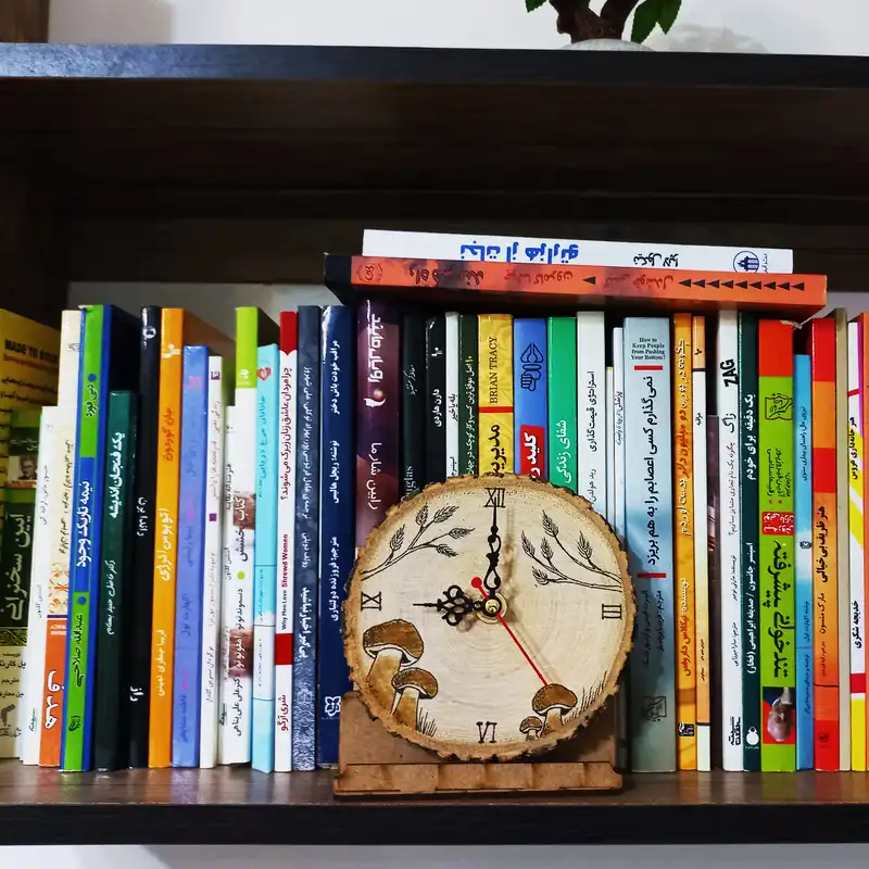 ساعت رومیزی چوبی مدل فانتزی طرح طبیعت