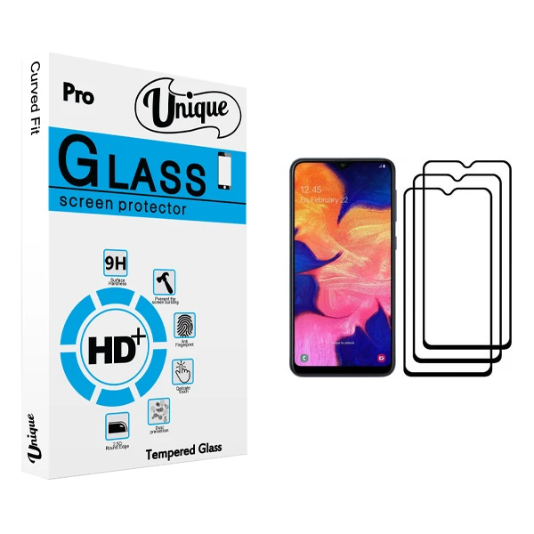 محافظ صفحه نمایش يونيک مدل +Clear مناسب برای گوشی موبایل سامسونگ Galaxy A10 بسته سه عددی