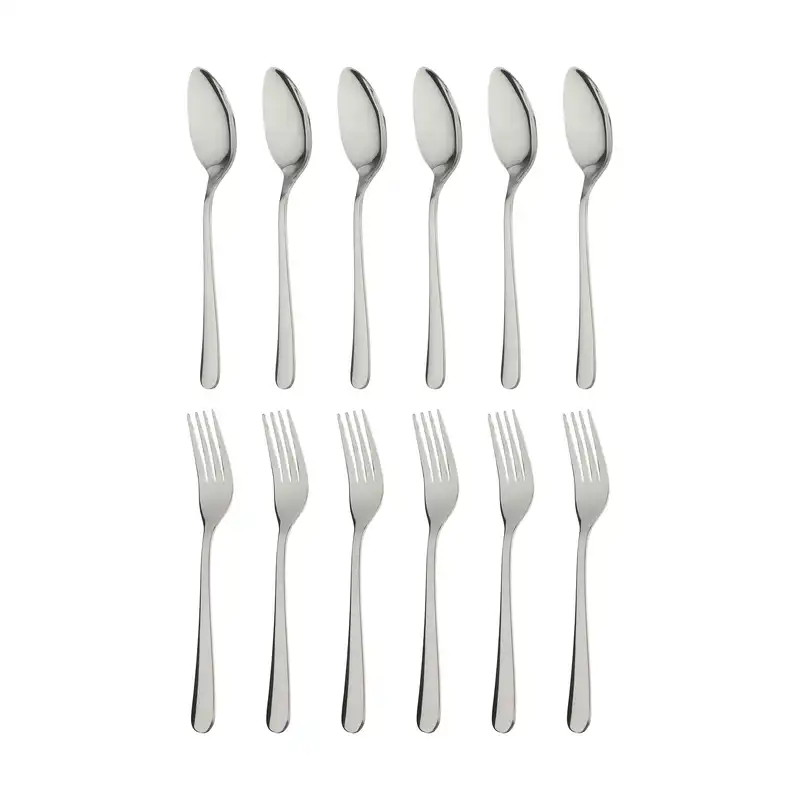 سرویس قاشق و چنگال 12 پارچه صنایع استیل ایران مدل پارما کد 888