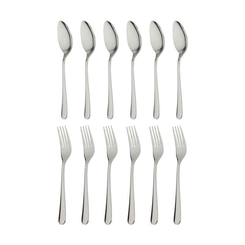 سرویس قاشق و چنگال 12 پارچه صنایع استیل ایران مدل پارما کد 888 سرویس قاشق و چنگال 12 پارچه صنایع استیل ایران مدل پارما کد 888
