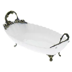 ظرف سرو طرح کنگره ای دسته دار