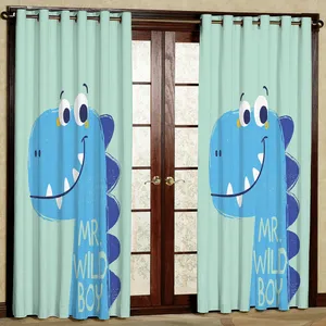  پرده مدل دایناسور  مخمل پانچی کد 1620 سایز 140x280 سانتی متر