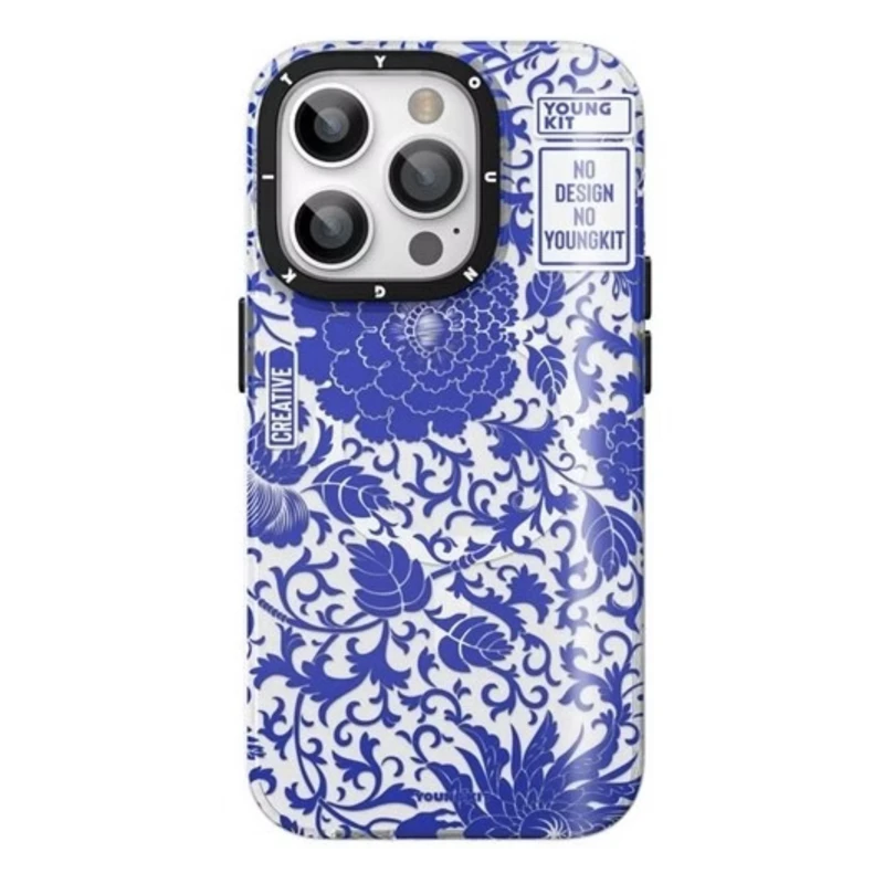 کاور یانگ کیت مدل Blue and White مناسب برای گوشی موبایل اپل iphone 13