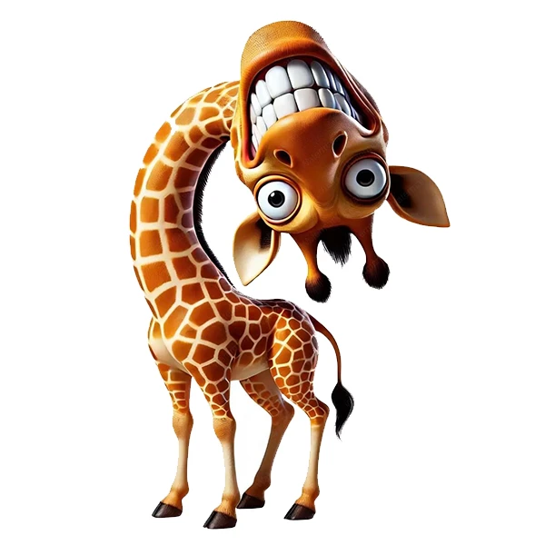 استیکر پارچه و لباس پاد آفرین طرح زرافه بامزه کد 2244