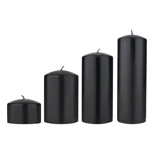 شمع دست ساز استوانه ای بدون بو طرح الوان کد A-11 زمان اتمام 320 ساعت بسته 4 عددی