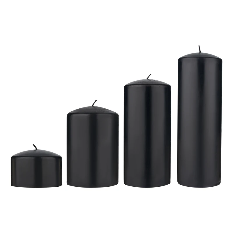 شمع دست ساز استوانه ای بدون بو طرح الوان کد A-11 زمان اتمام 320 ساعت بسته 4 عددی