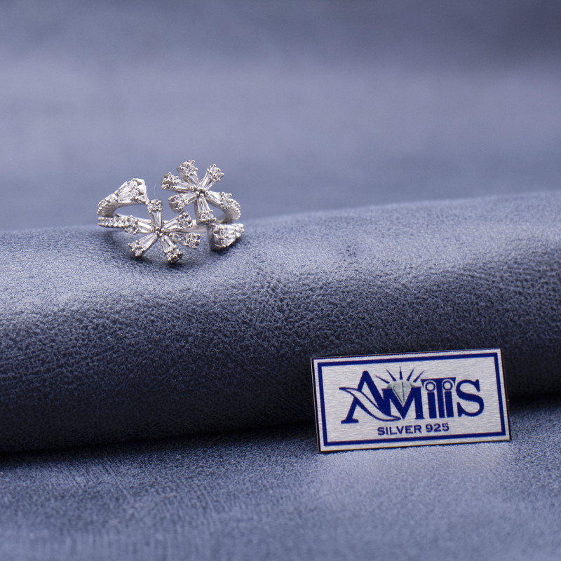 انگشتر نقره زنانه آمیتیس مدل ستاره AMT-R160 انگشتر نقره زنانه آمیتیس مدل ستاره AMT-R160