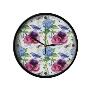 ساعت دیواری مدوپد طرح باغ بنفشه مدل PAT00243