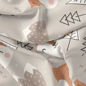   پارچه ملحفه پارچه باما مدل مخمل طرح کوهستان برفی کد 5011464