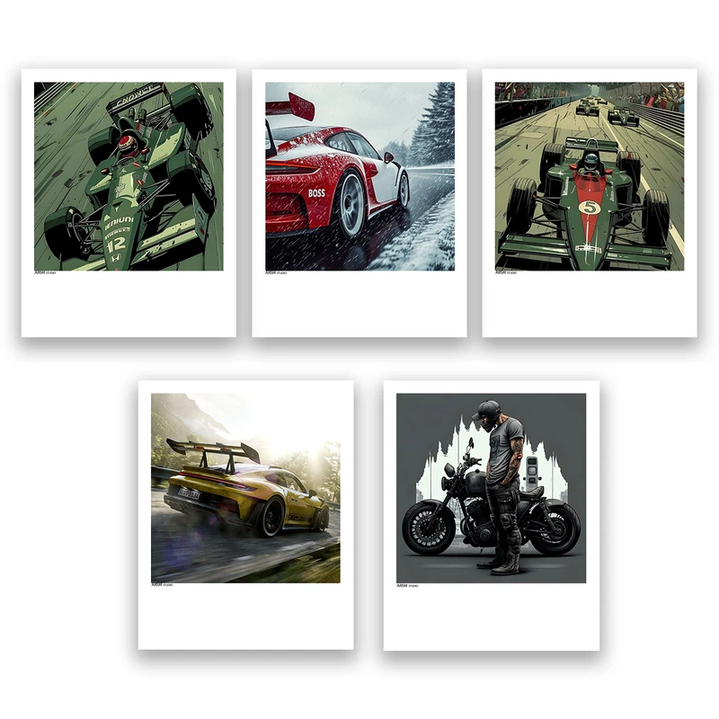 آویز تزیینی عرش مدل فانتزی ماشین کد Asa1118 مجموعه پنج عددی