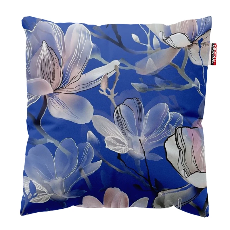 کوسن پاد آفرین مدل مینیمال طرح گل و برگ کد PK303295 سایز 30*30 سانتی متر