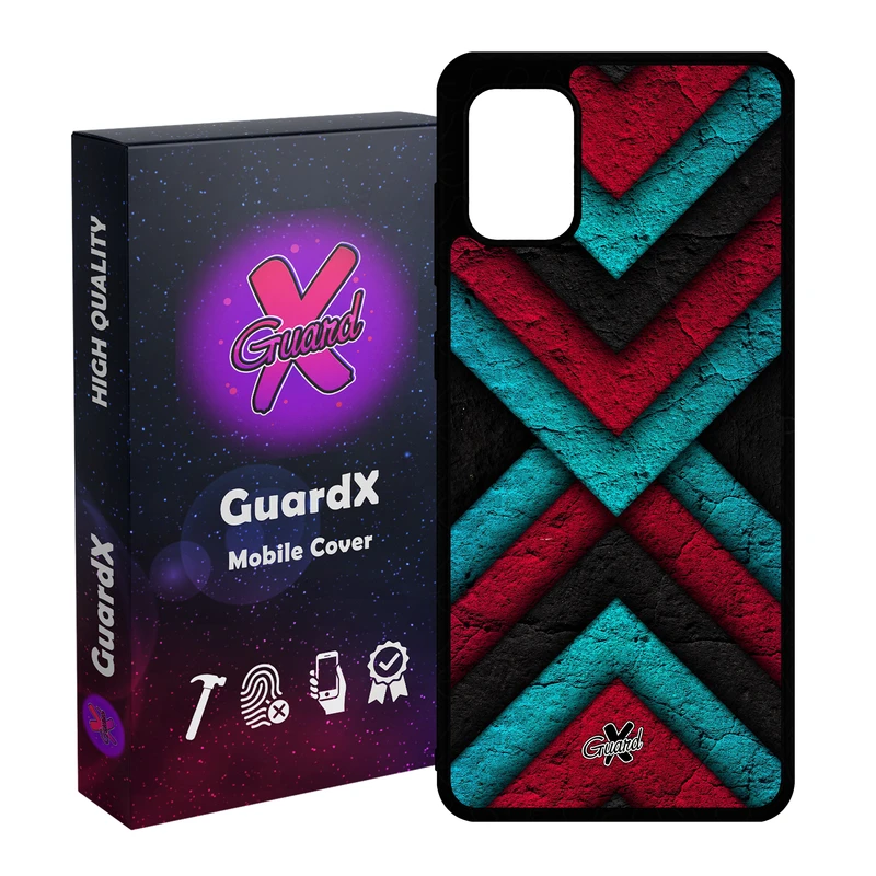 کاور گارد ایکس طرح نقشه مدل Glass10264 مناسب برای گوشی موبایل سامسونگ Galaxy A71