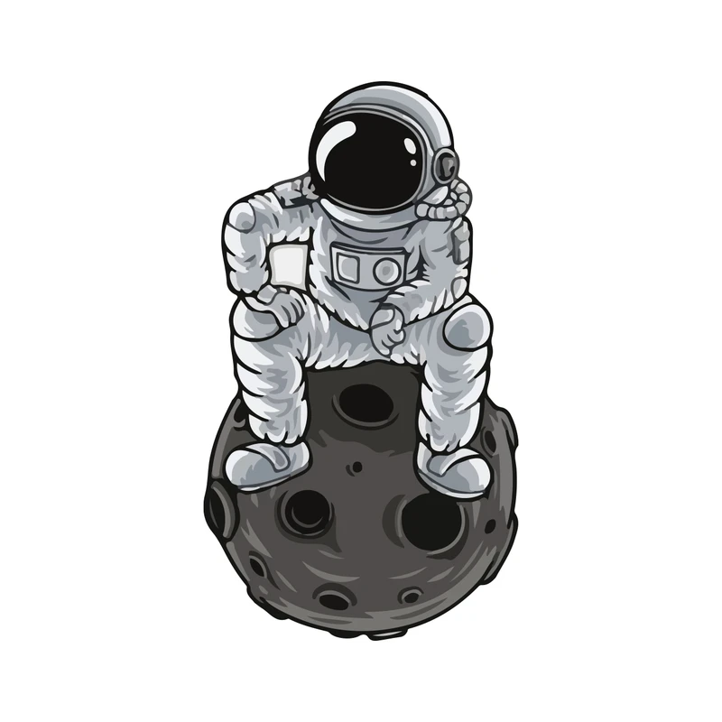 برچسب بدنه خودرو پویا مارکت طرح فضانورد تنها کد 3839