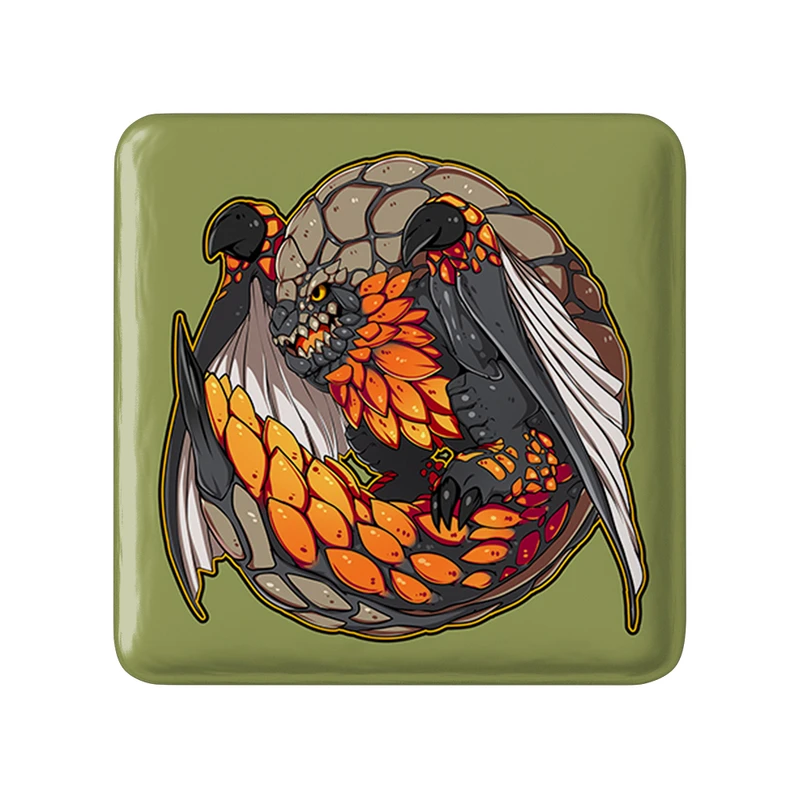 مگنت خندالو طرح بازی شکارچی هیولا (Monster Hunter) مدل مربعی کد 33217