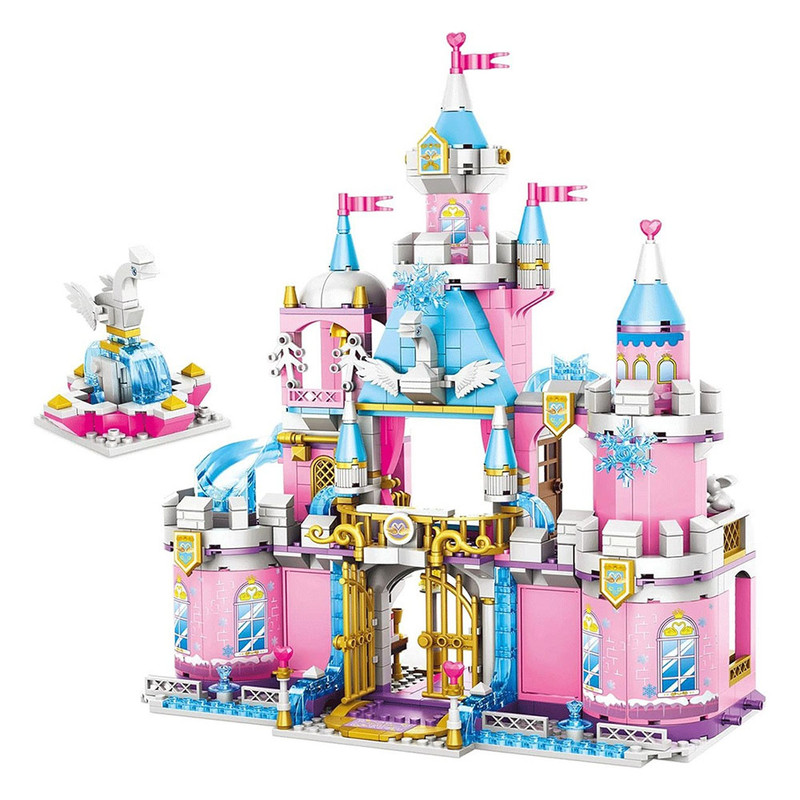 ساختنی 883 تکه مدل قصر دریاچه قو 451