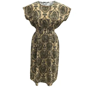 پیراهن ساحلی یقه گرد زنانه مدل 93