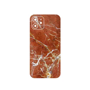 MAHOOT Red Marble Cover Sticker for Apple iPhone 12