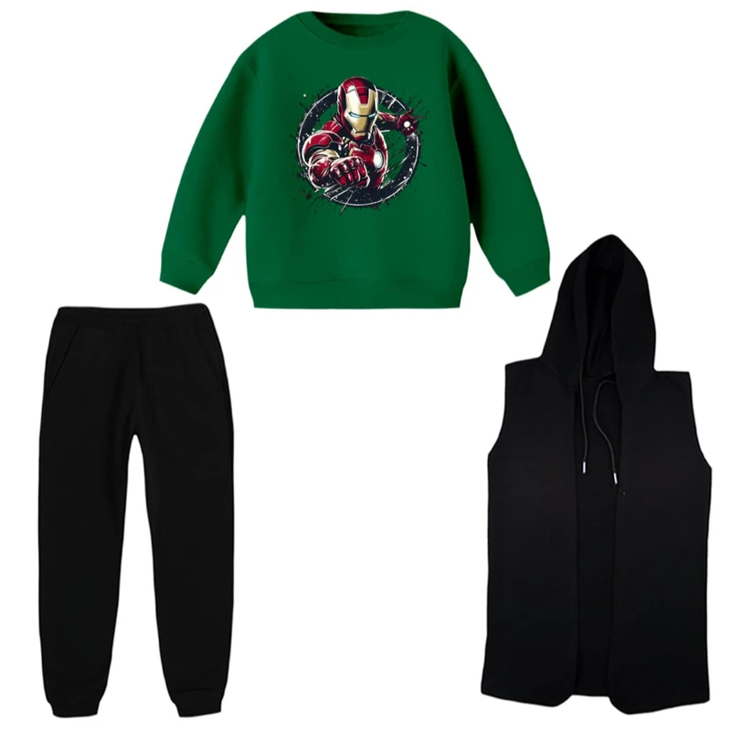 ست 3 تکه لباس راحتی بچگانه مدل آیرون من  