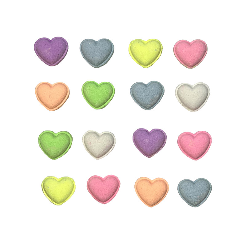 کوکتل نمک حمام مدل قلب وزن 10 گرم بسته 16 عددی