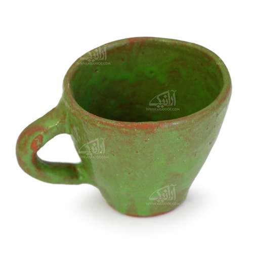  لیوان سفالی آرانیک ‎‎دسته دار‎ لعاب ‎‎‎‎ساده‎‎‎‎ ‎ ‎‎رنگ‎ ‎سبز‎‎ ‎‎طرح‎ ‎طبیعت‎ ‎ ‎‎‎‎مدل 1002900015