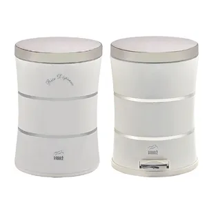 سطل زباله پدالی بهاز کالا کد 2KHAT stil-14L به همراه ظرف برنج